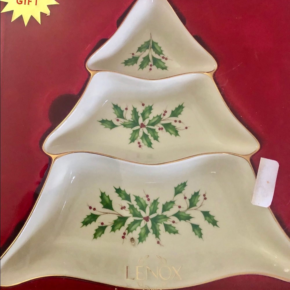 Lenox Holiday Christmas tray- NIB
